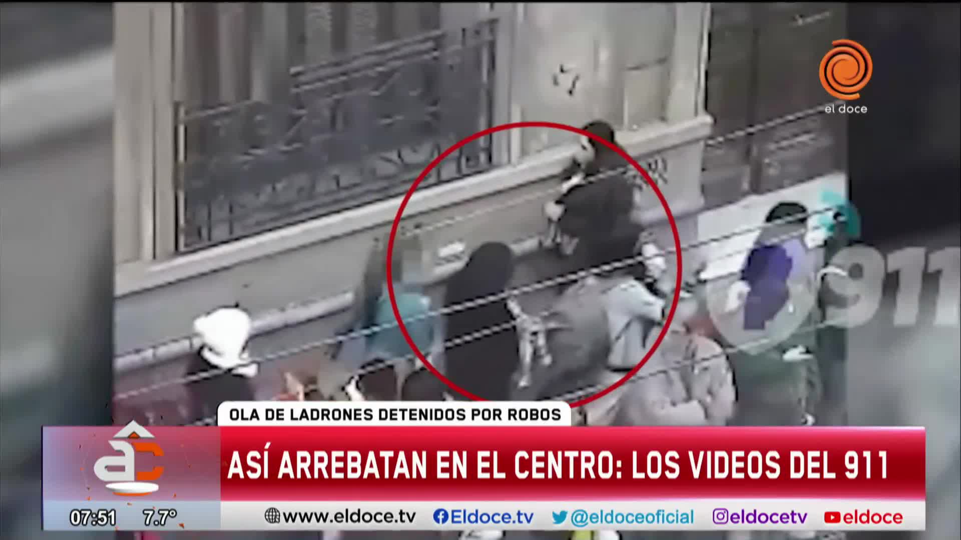 Otra vez los pungas roban en el centro: el video