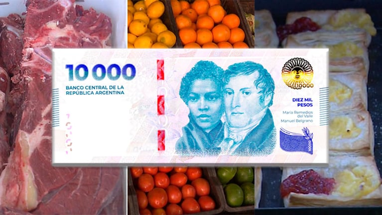 Carne, verduras y pan: cuánto puedo comprar con el billete de $ 10 mil