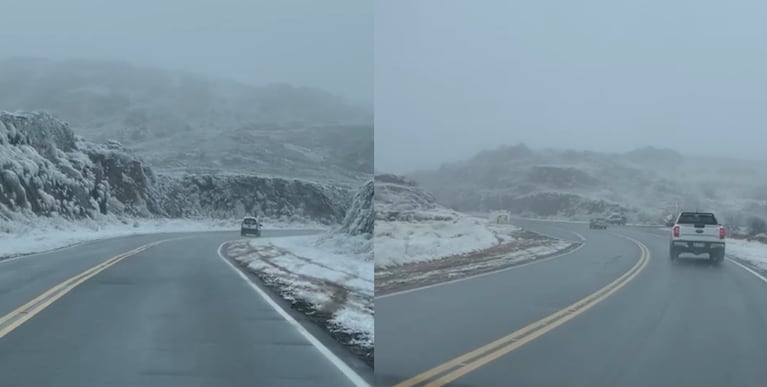 Teñido de blanco: el encantador paisaje de las Altas Cumbres tras las nevadas en Córdoba