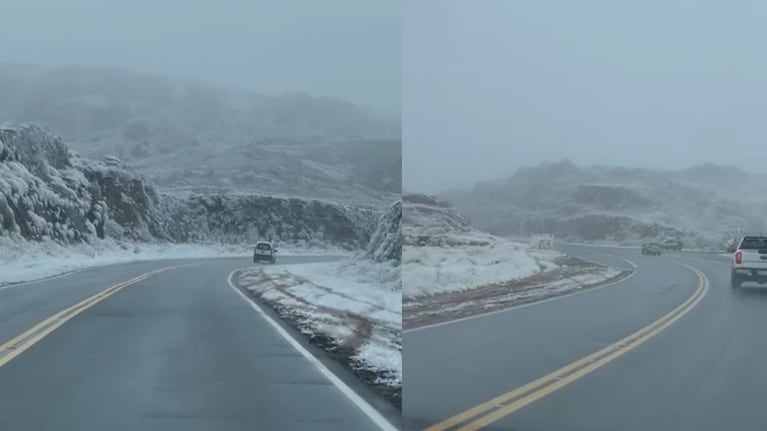 Teñido de blanco: el encantador paisaje de las Altas Cumbres tras las nevadas en Córdoba