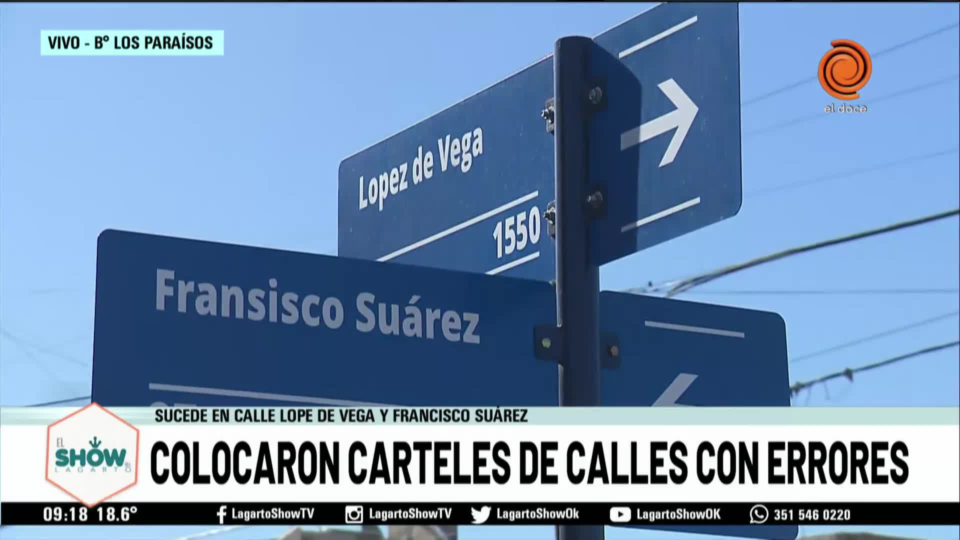 Colocaron carteles de calles con nombres mal escritos