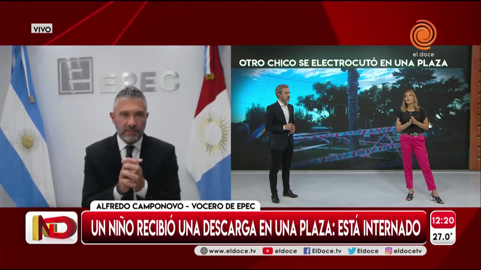 EPEC es responsable del mantenimiento del alumbrado en las plazas de barrio El Chingolo