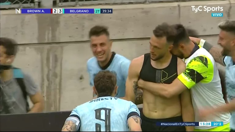 El gol de Susvielles para el ascenso de Belgrano