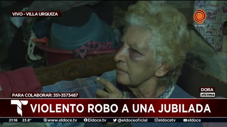 Conmovedor relato de la jubilada golpeada y amordazada en un robo