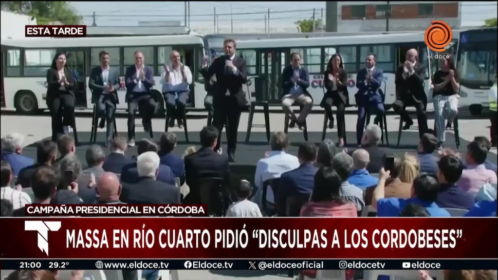 Las disculpas de Massa a Córdoba en Río Cuarto