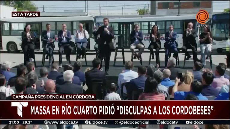 Las disculpas de Massa a Córdoba en Río Cuarto