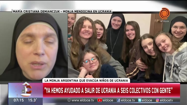 Una monja argentina que evacúa gente en Ucrania