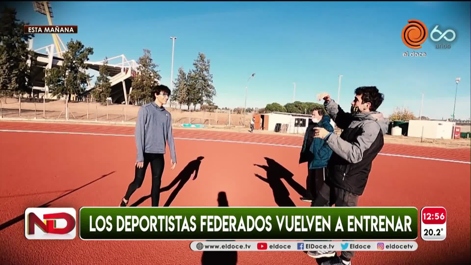 Deportistas federados volvieron a entrenar en el Kempes