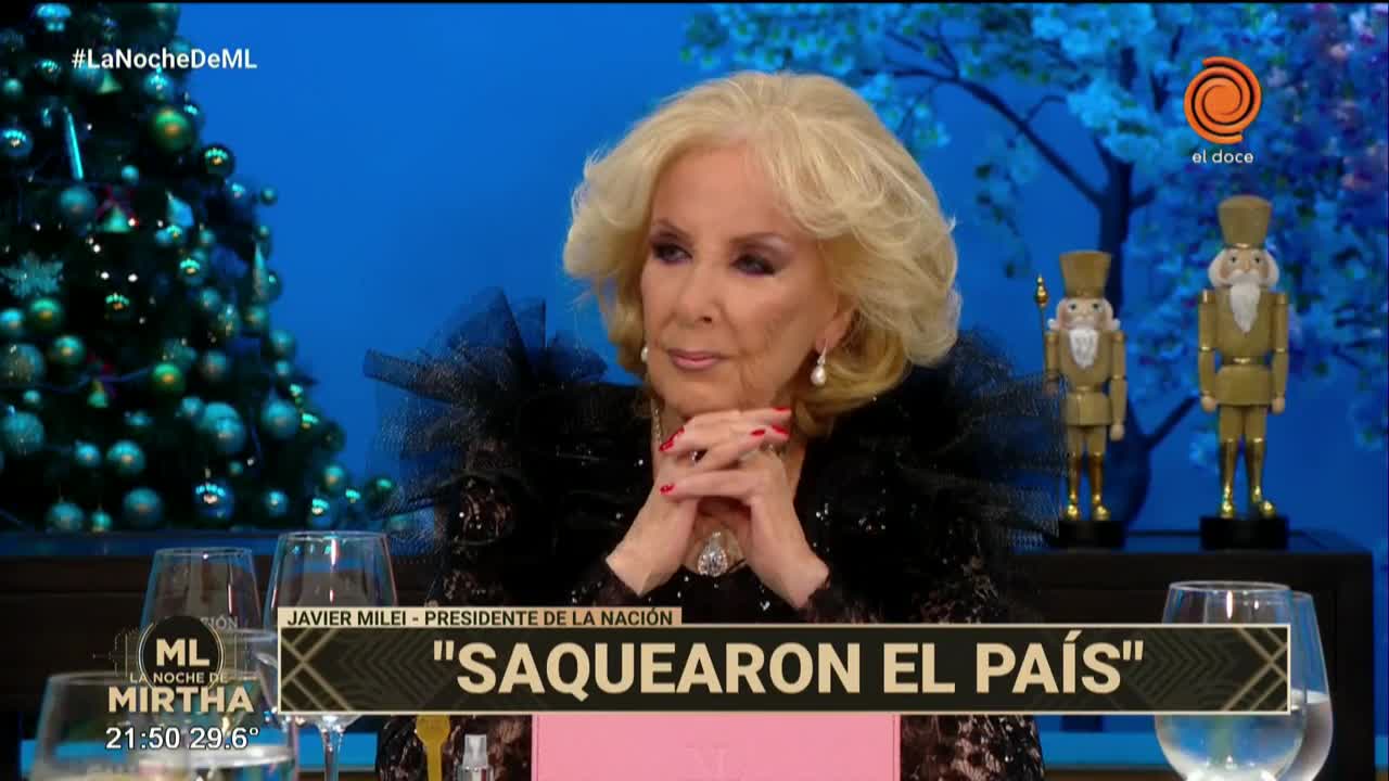 Milei con Mirtha: "Han saqueado al país"