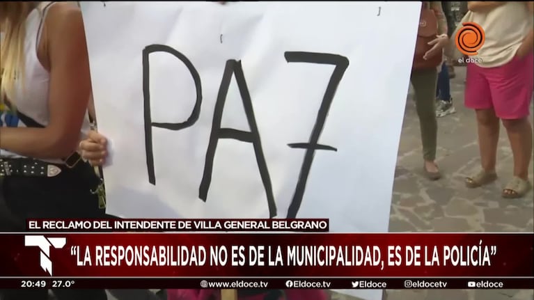 El intendente de Villa General Belgrano cruzó a la Provincia por la inseguridad en el pueblo