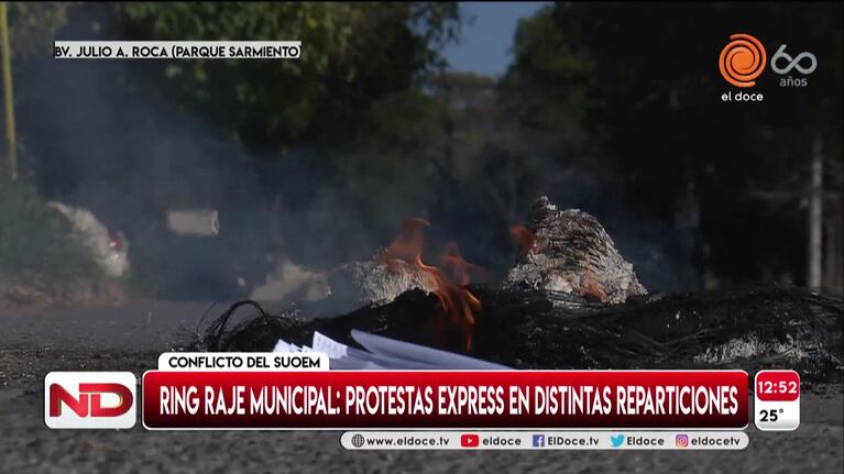 El "ring raje" del SUOEM: así fueron las protestas