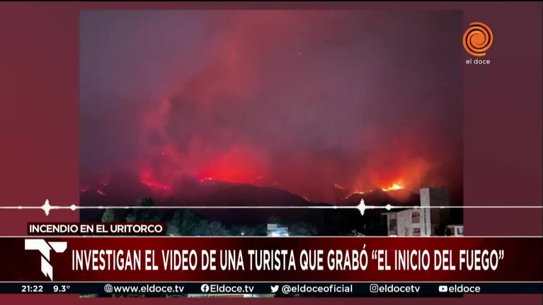 El testimonio de la turista que filmó el inicio del fuego en el Uritorco