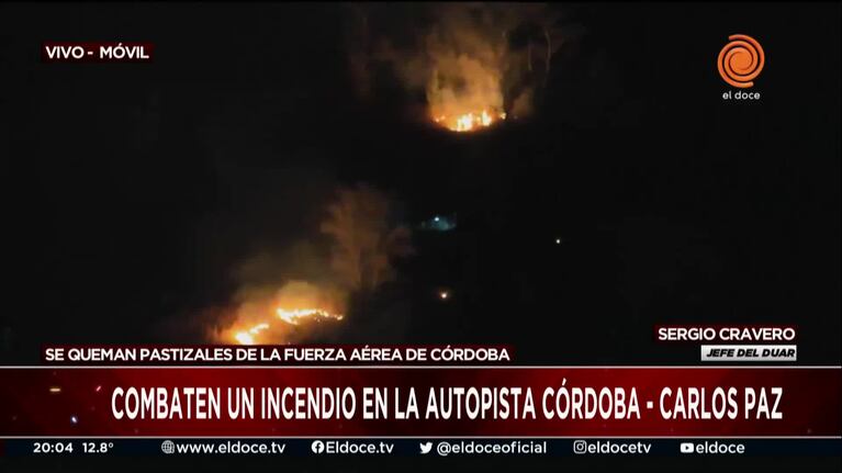 Se quemaron pastizales de la Fuerza Aérea de Córdoba