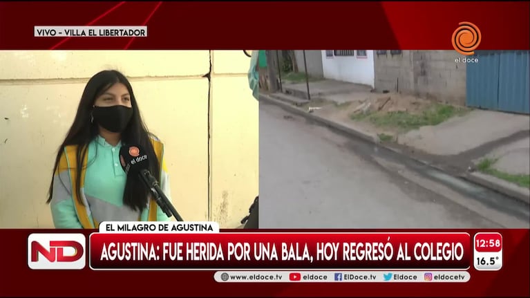 Villa El Libertador: la nena baleada volvió a la escuela