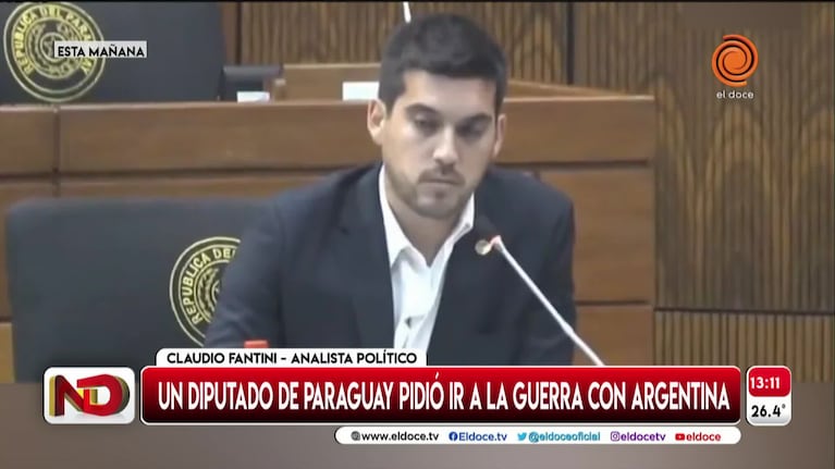 Polémicas declaraciones de un diputado de Paraguay