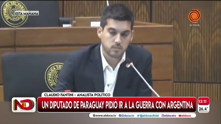 Polémicas declaraciones de un diputado de Paraguay