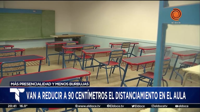 Cada vez más chicos al aula: reducirán el distanciamiento entre alumnos