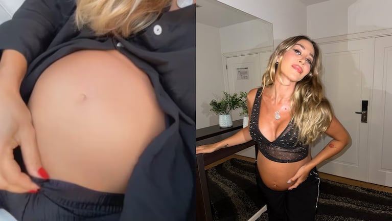 Jimena Barón mostró las “pataditas” de su bebé en la panza 