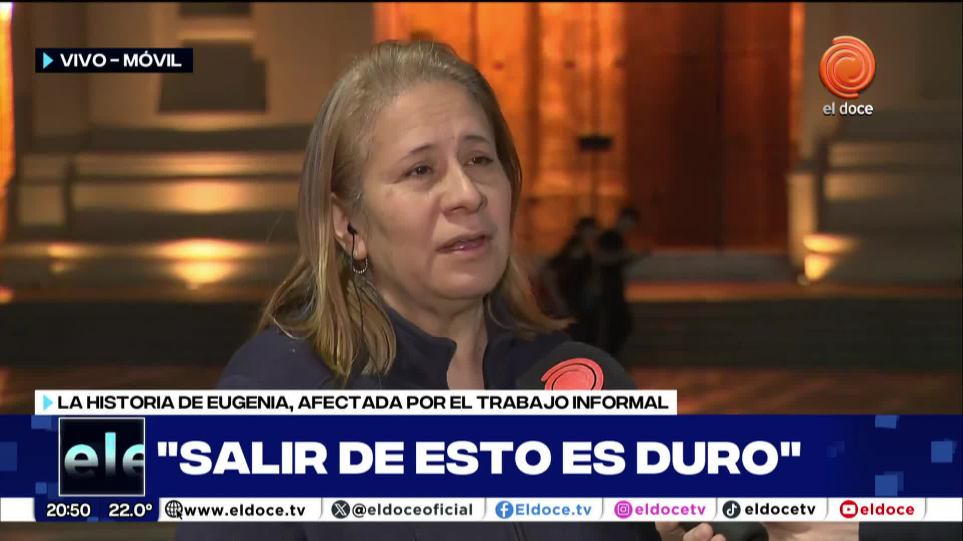 La historia de Eugenia, quien perdió su trabajo y quedó en la calle 