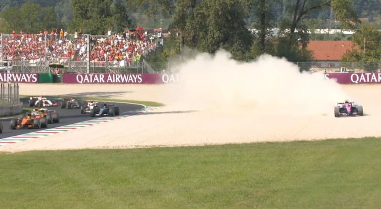 El despiste de Colapinto que lo sacó de la pelea en el GP de Italia