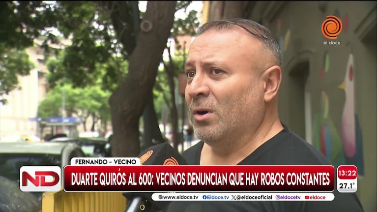 Vecinos de calle Duarte Quirós al 600 denunciar que hay robos constantes