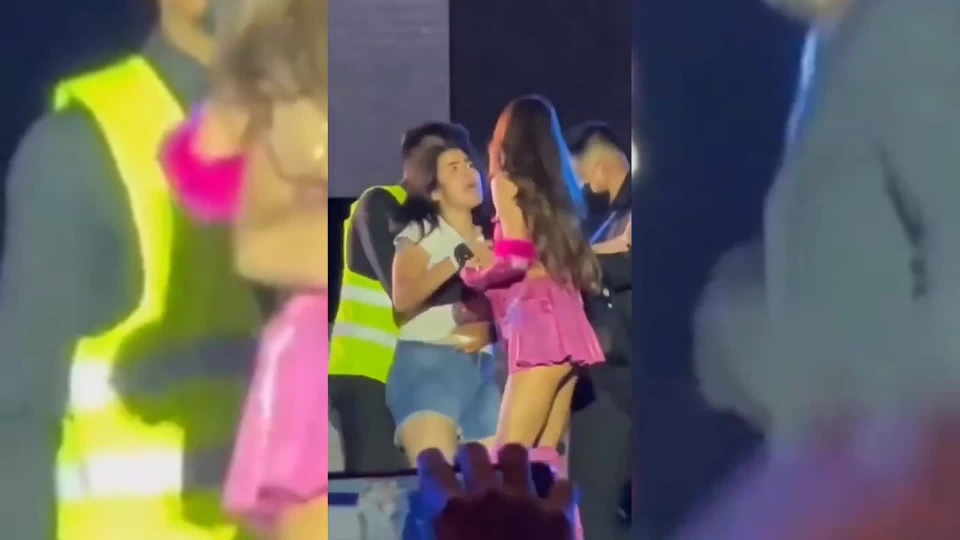 Tini Stoessel fue sorprendida por una fan que se subió al escenario