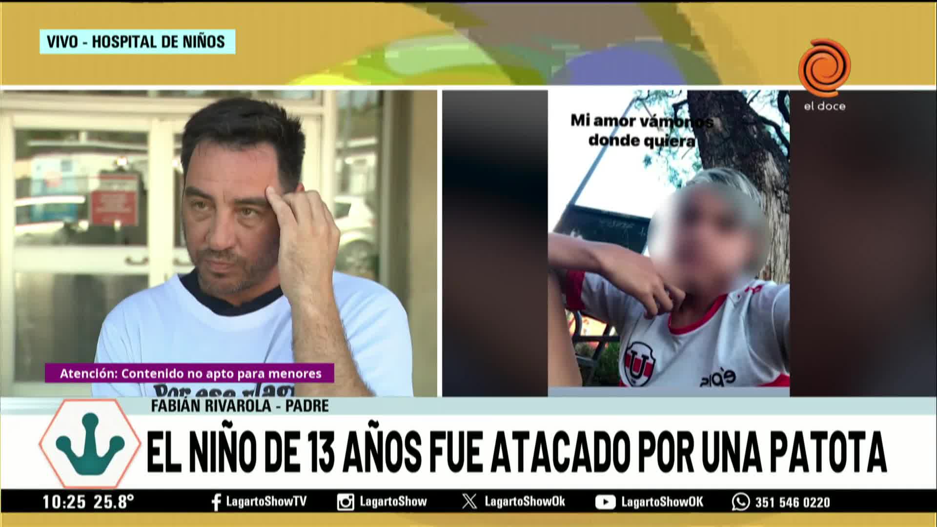 El papá de Lázaro contó que su hijo presenta "mejorías"