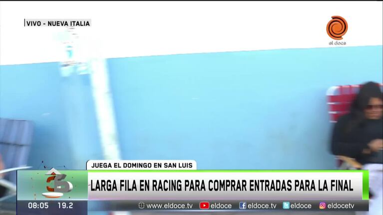 De cara a la final por el ascenso, hinchas de Racing hacen filas para comprar entradas