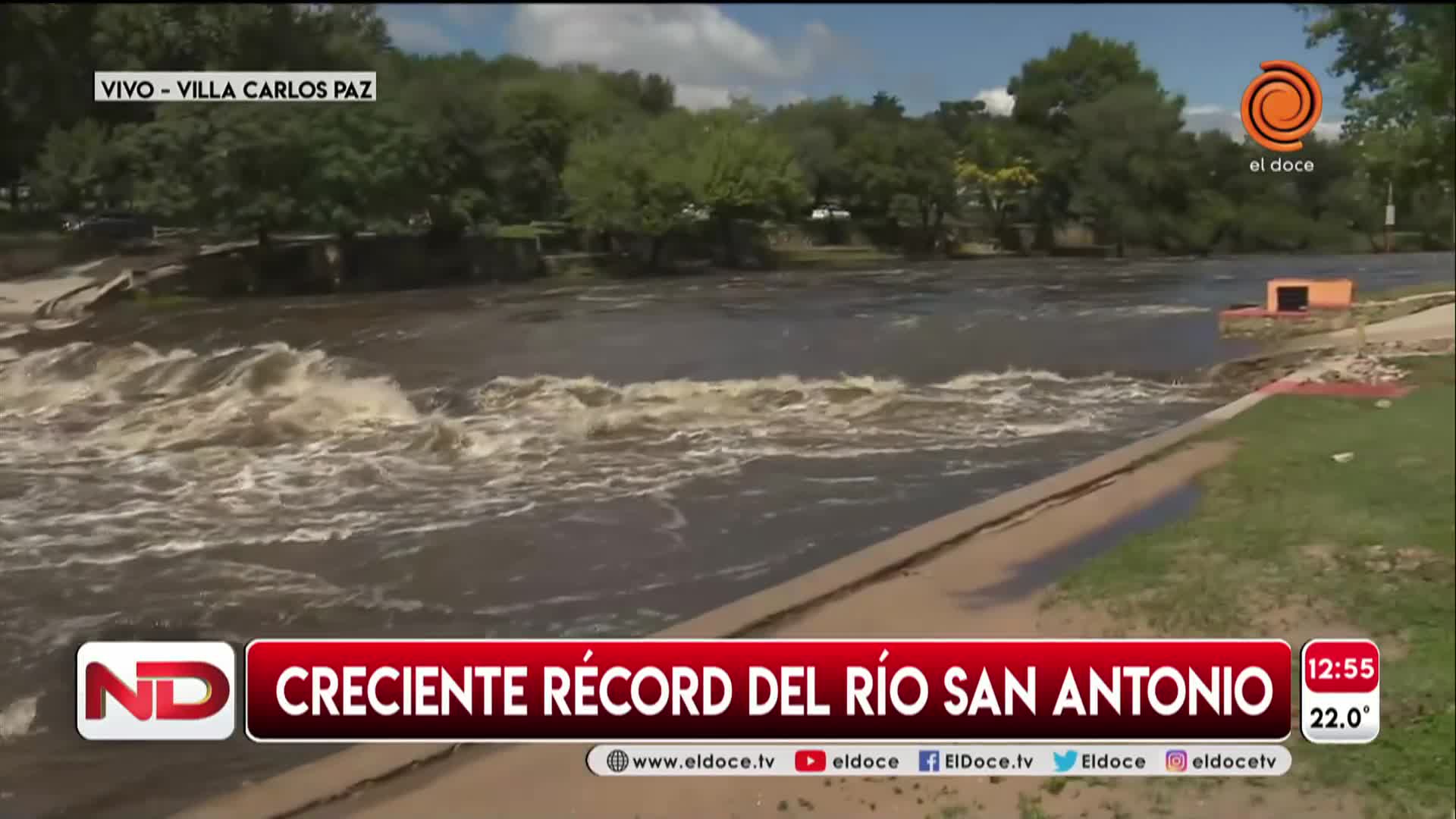 Tras la tormenta, así se vio la creciente en Carlos Paz