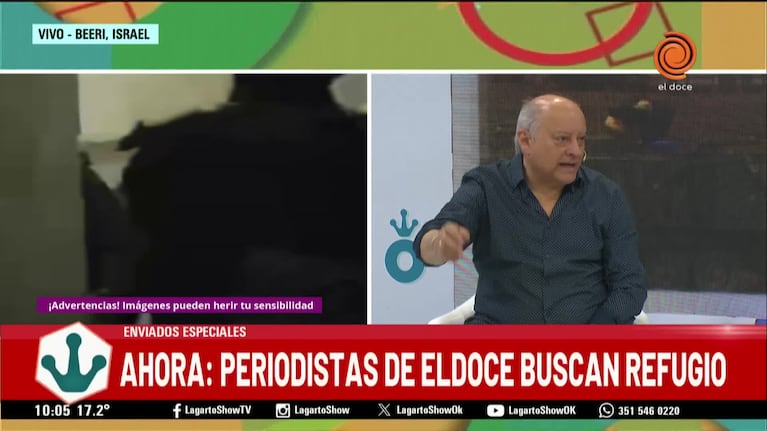 El Doce, cerca de una explosión a metros de Gaza 