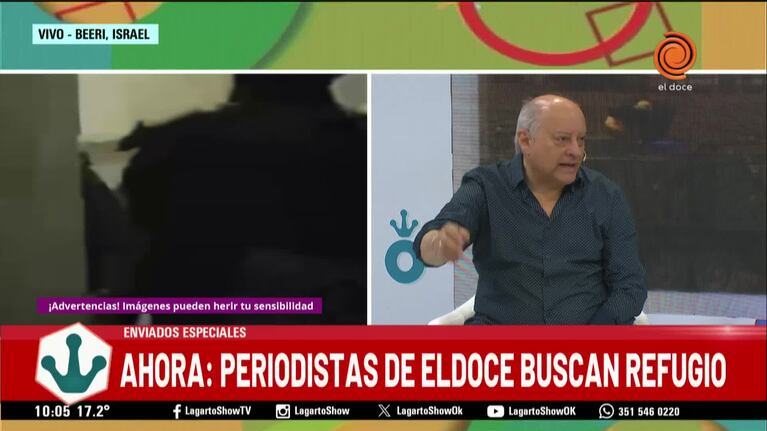 El Doce, cerca de una explosión a metros de Gaza