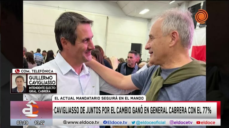 El intendente de General Cabrera fue reelecto y dijo que Juez tiene chances de ser gobernador