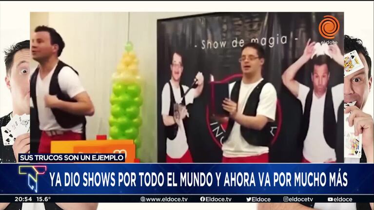 El mago con Síndrome de Down que sueña con llevar sus trucos por todo el mundo