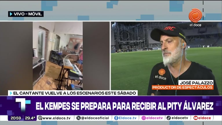 Palazzo contó detalles de cómo será el show de Pity Álvarez en Córdoba