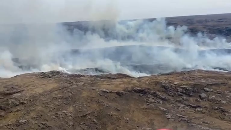 Las impresionantes imágenes del incendio de la Quebrada del Condorito desde el cielo