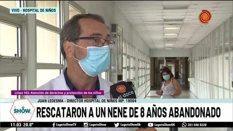 El estado de salud del nene abandonado en una casa 