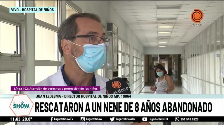 El estado de salud del nene abandonado en una casa