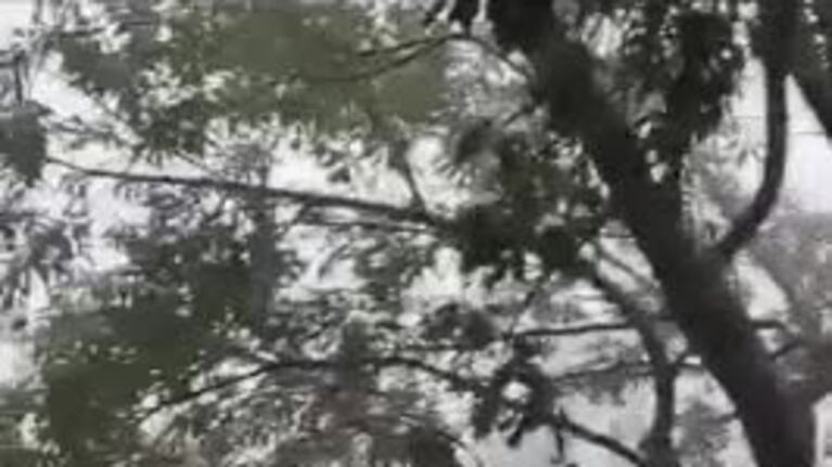 Intensa caída de granizo en Punilla