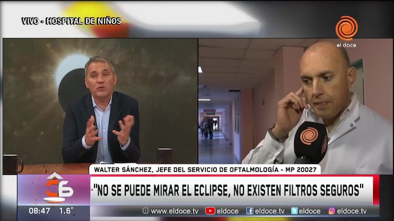 Advierten sobre los peligros de mirar el eclipse