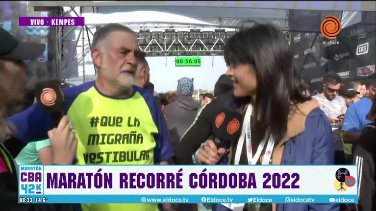 Corrió la Maratón Recorré Córdoba descalzo