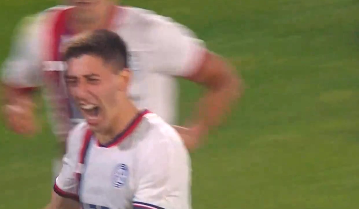 Gol de San Lorenzo para poner el 2 a 1 sobre el final