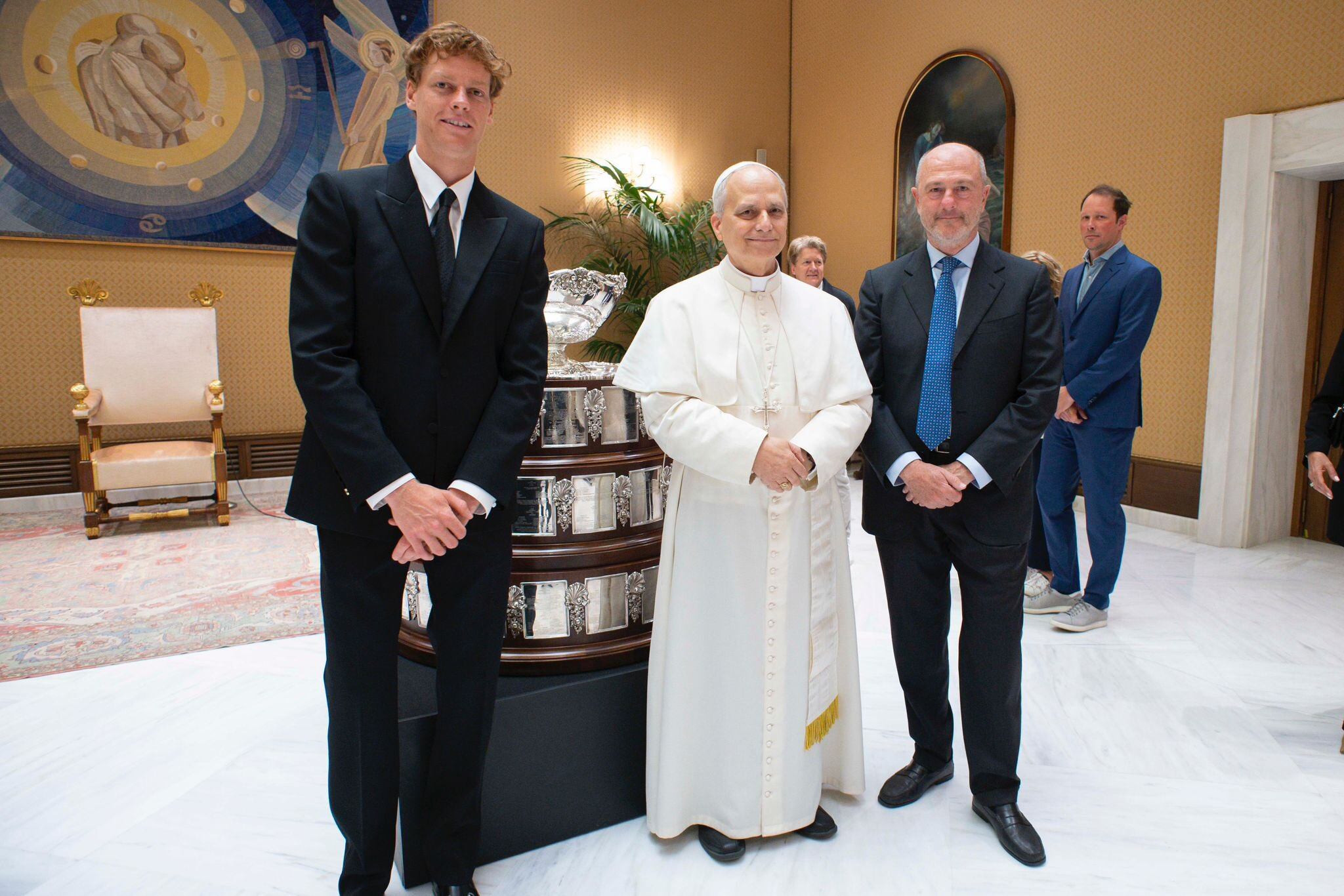 El encuentro del papa León XIV con Jannik Sinner en el Vaticano