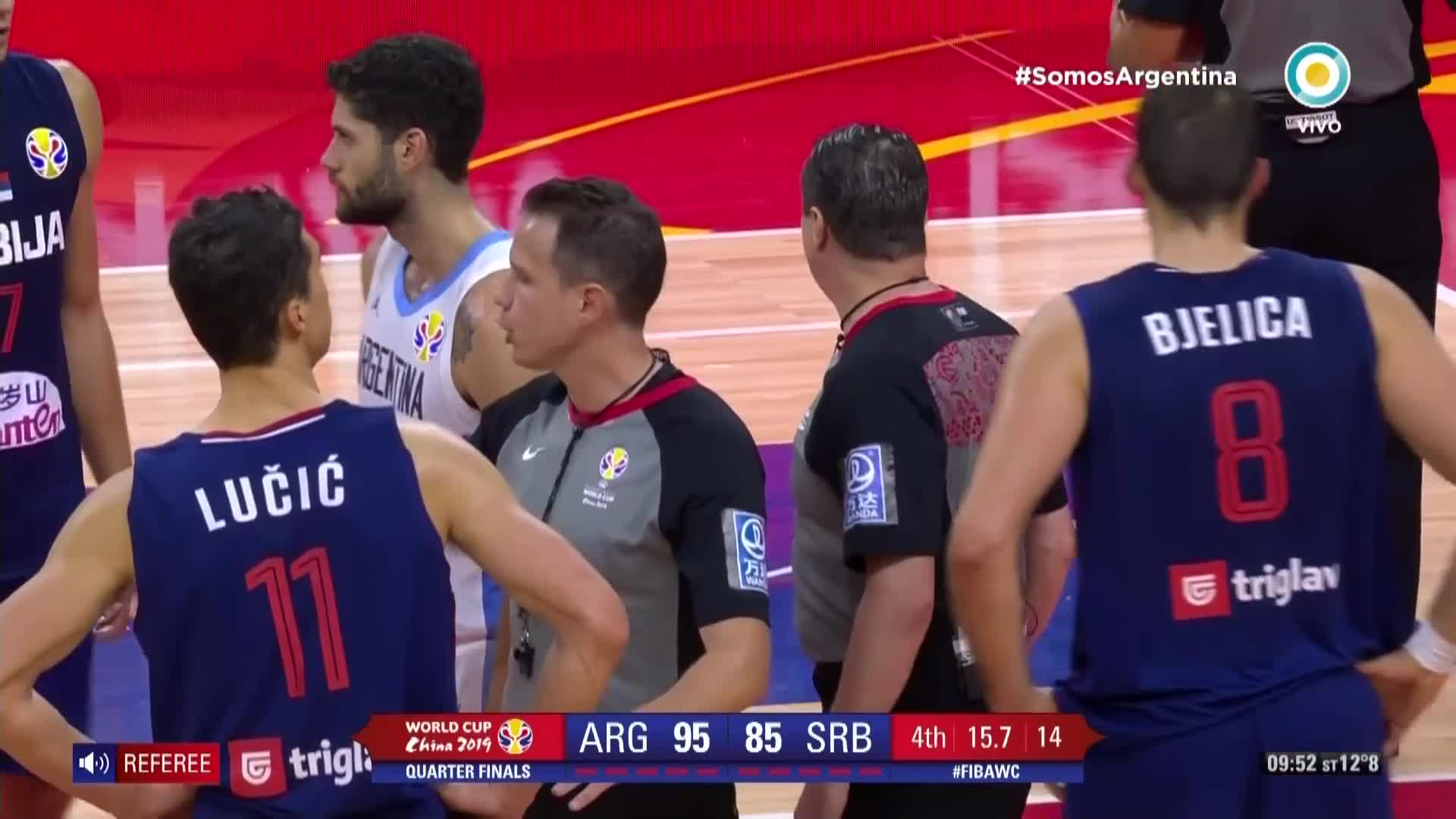 El especial saludo de Campazzo tras el triunfo ante Serbia