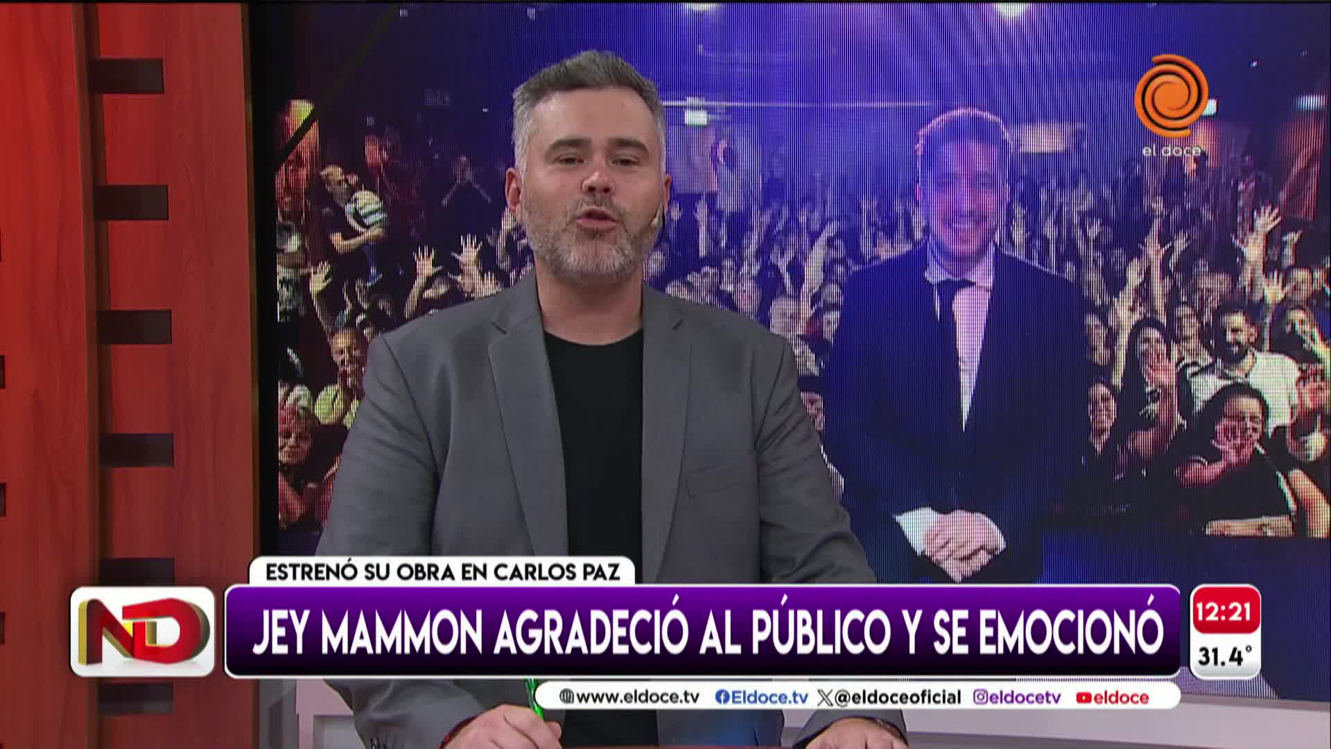 Jey Mammón confesó qué sintió en el debut de su obra en Carlos Paz