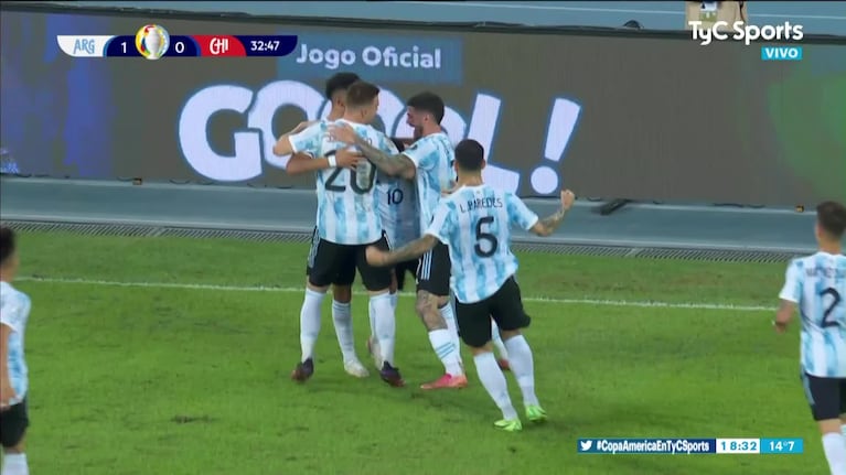 El golazo de Messi de tiro libre para Argentina