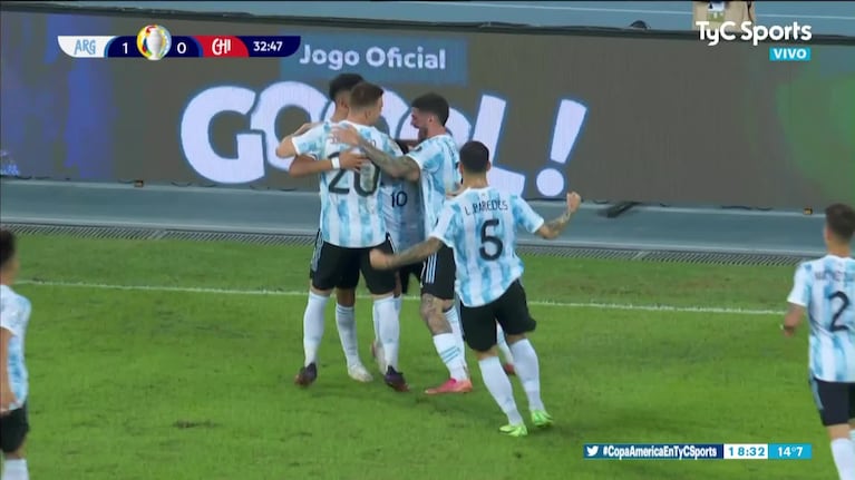El golazo de Messi de tiro libre para Argentina