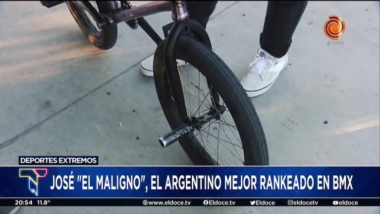José "Maligno" Torres, cordobés y mejor rankeado en BMX de Argentina