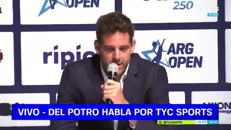 Juan Martín del Potro anunció su posible retiro del tenis