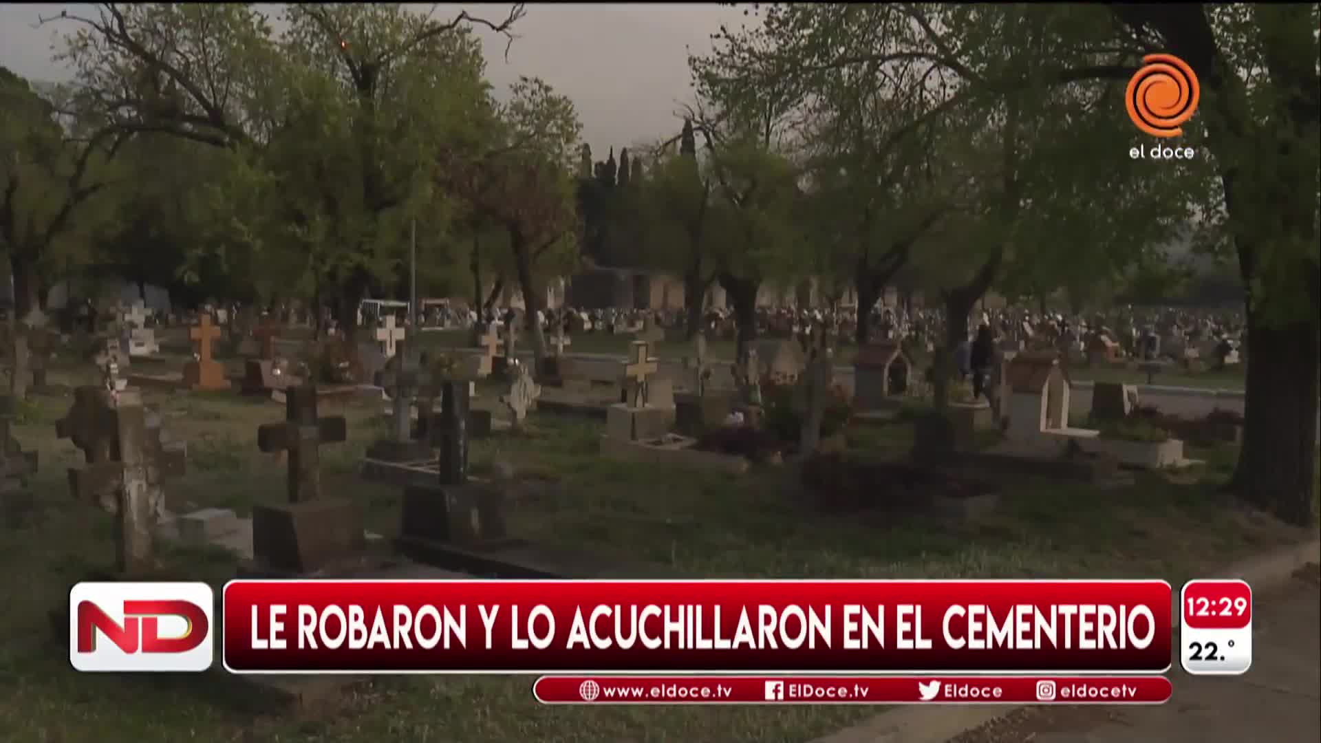 Lo apuñalaron y le robaron en el cementerio