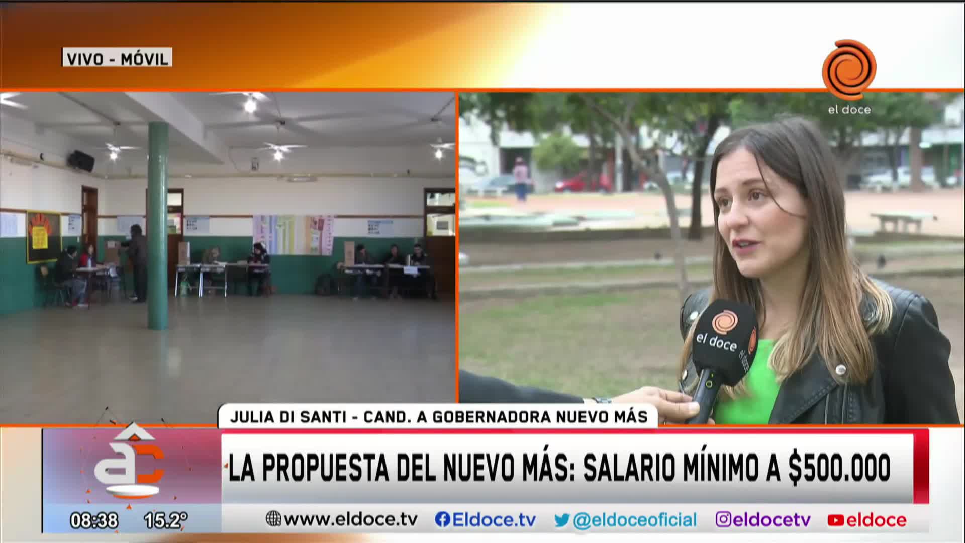 Ronda de candidatos: Di Santi prometió llevar el salario mínimo a $500 mil